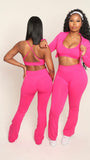 Flare Legging Set (Pink)